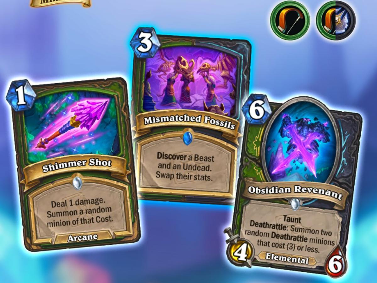 Hunter\Death Knight Dual-Class Cards for the Delve into Deepholm Hearthstone Mini-Set.